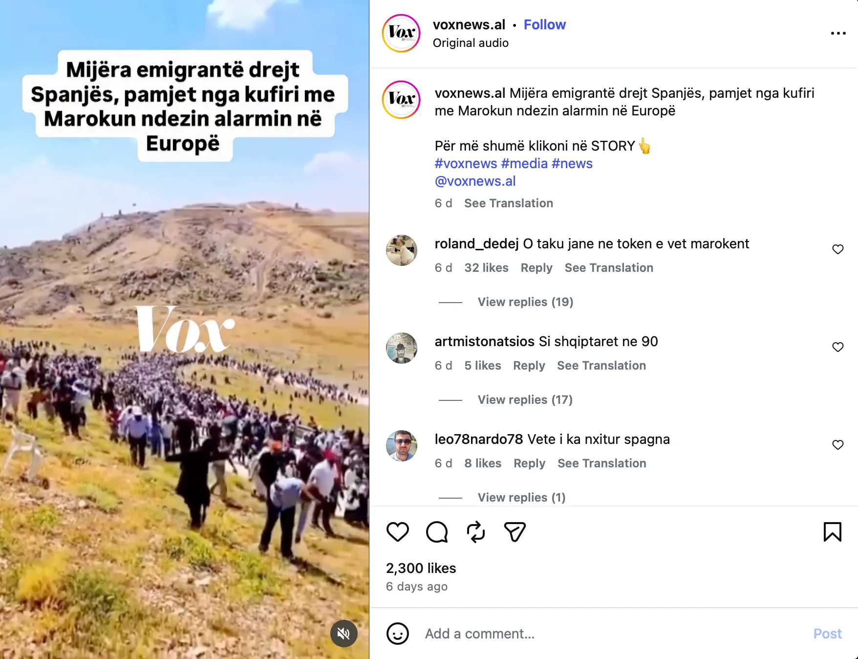 Pamje nga videoja virale e shpërndarë nga VoxNews